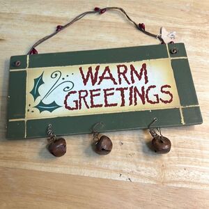 Warm Greetings Wood Sogn With Jingle Bells